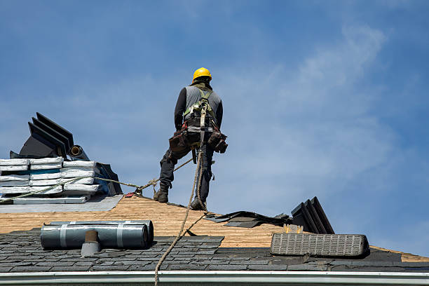 Professional Gutter Installation technician working in Bruno, NE